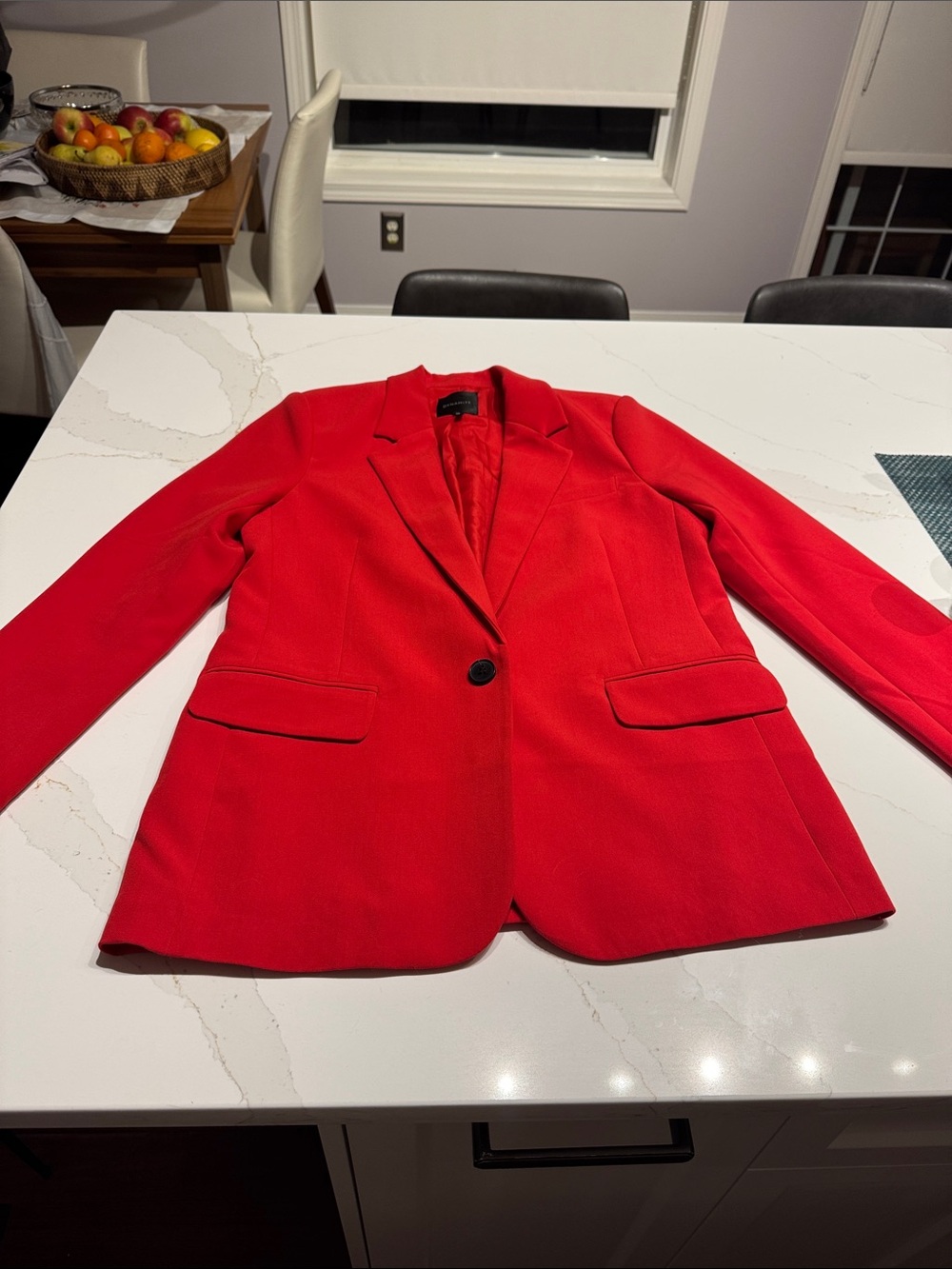 Dynamite Bold Red Single-Button Blazer
